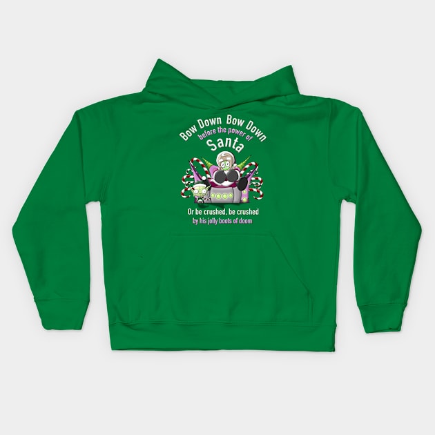 Zim Santa Bow Down Kids Hoodie by nightelf